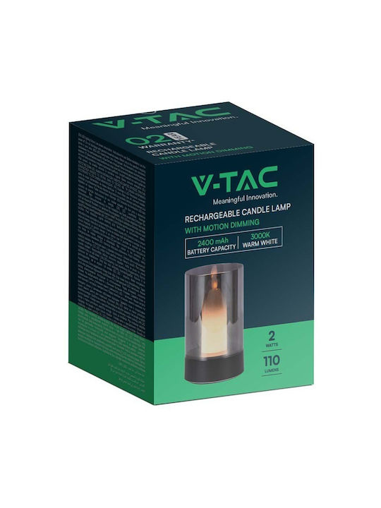 V-TAC Lămpi Decorative Pentru Masă LED Alb Cald 3000K Lumânare 8.5x13cm