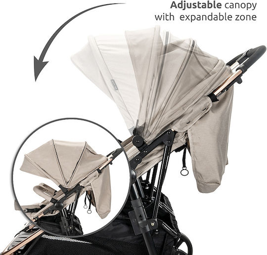 Lorelli Duo Double Stroller Suitable for Newborn Beige 12kg