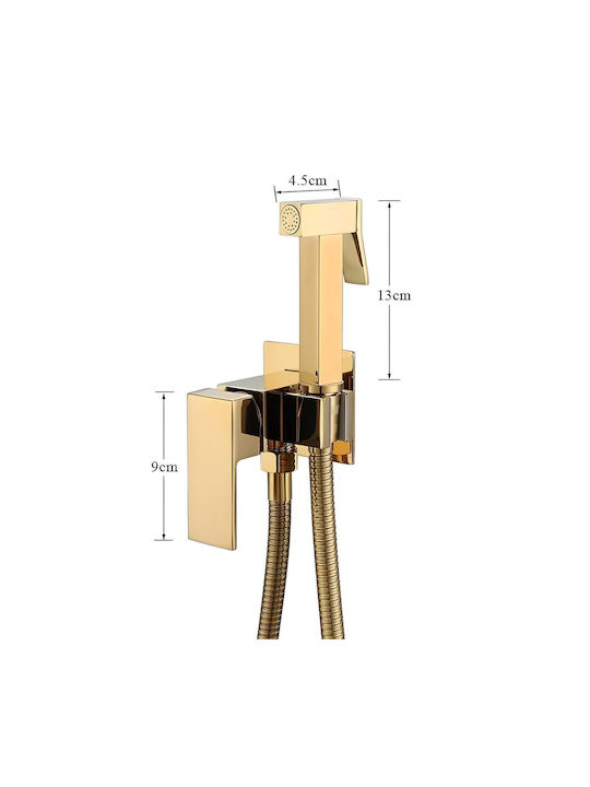 Wand Bidetarmaturen Gold