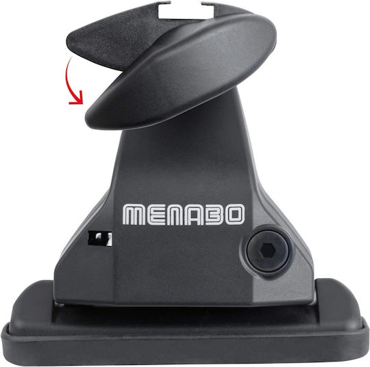 Menabo Bare De Acoperiș Din Aluminiu Pentru Fiat Fiorino 2007+ Set Cu Picioare Negre