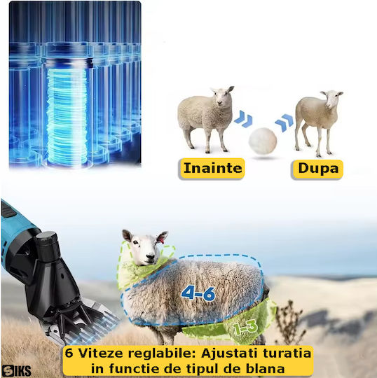 Mașină de Tuns cu Baterie 550W