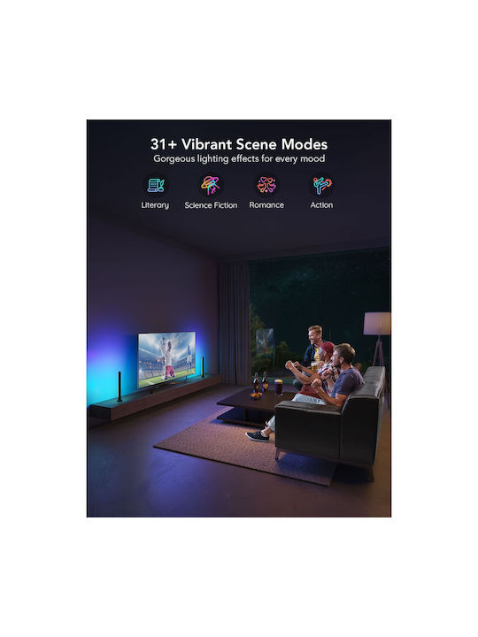Govee Smart Διακοσμητικό Φωτιστικό TV Light LED RGBIC Μπάρα 2τμχ 38x24x8εκ.