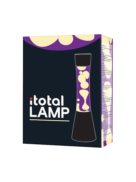 I-Total Dekorative Lampe Lavalampe Schwarz