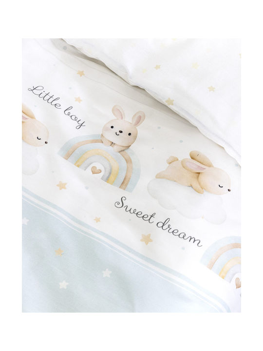 Nima Set Baby Sheets Crib Cotton Fitted Blue 120x170cm