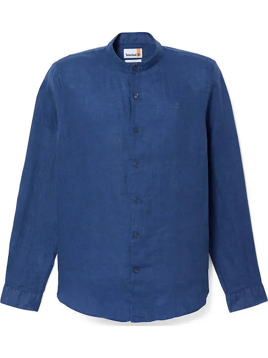 Mill Long Sleeve Linen Shirt Blue