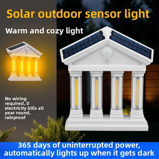 Wall Mounted Solar Light Warm White with Motion Sensor IP44
