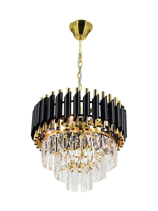 Lampa Pendant Ceiling Light Gold for 4 E14 Bulbs