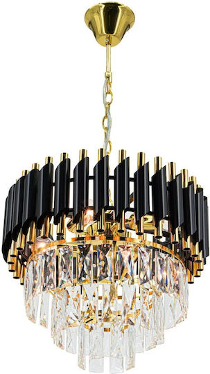 Lampa Candelabru Suspendat Auriu pentru 4 Becuri E14