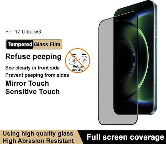 Imak Privacy Full Face Tempered Glass Μαύρο (Xiaomi 17 Ultra)