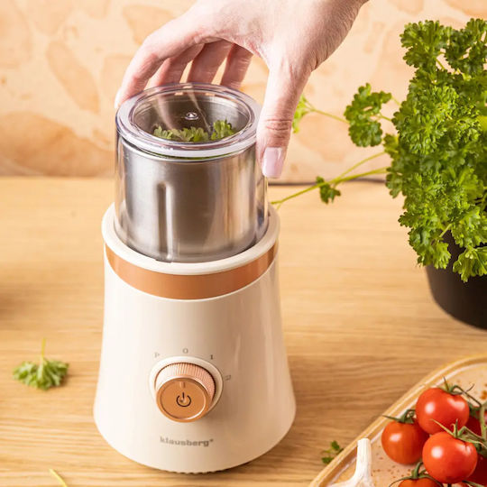 Klausberg Electric Coffee Grinder 200W Beige