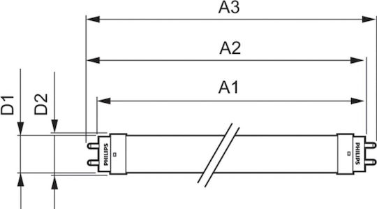 Philips Pila LED Lamp 20W Fluorescent Type 150cm for G13 Socket and T8 Shape 2000lm
