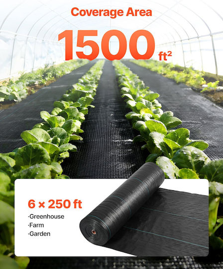 Vevor Vevor Ground Cover Fabric 168g/m² 1.8x76.2m Black