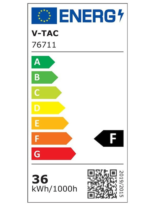 V-TAC Panou LED Paralelogram 30W Cu Lumină Alb Natural 4000K 42x6.5cm