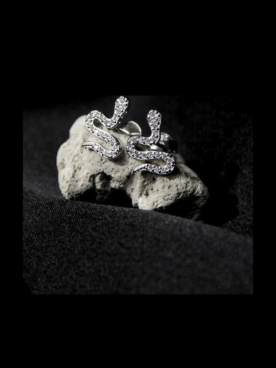 Ohrringe aus Silber mit Steinen