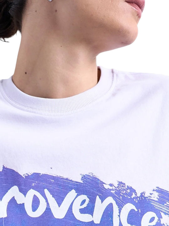 Women's T-shirt Floral Blue-Purple