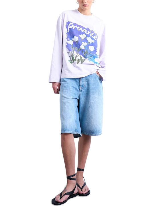 Women's T-shirt Floral Blue-Purple