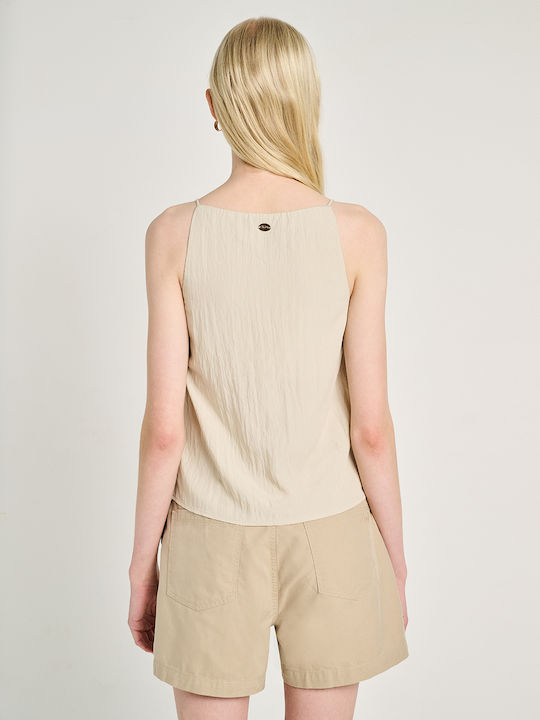Women's Blouse with Spaghetti Straps Gray 63-413.055.N9947