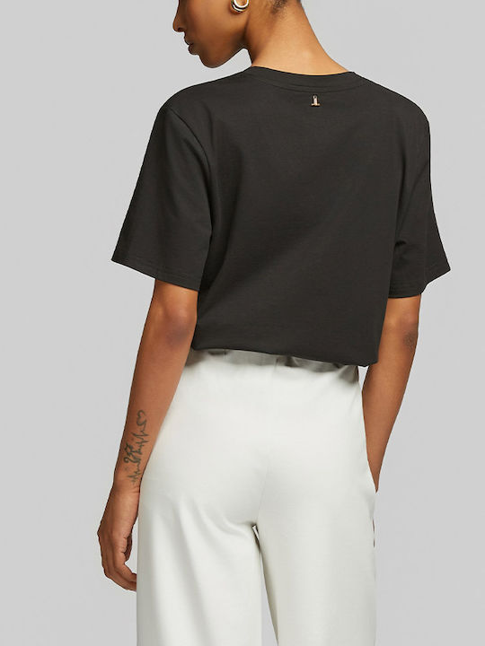 Women's Blouse with V Neckline Black