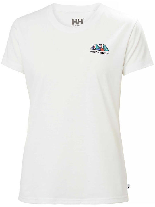 Skog Recycled Graphic Γυναικεία Μπλούζα Κοντομάνικη White