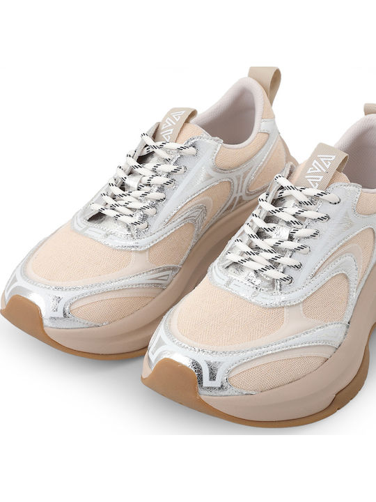 Damen Sneakers Silber Beige 461P-902-15-S079K-SILBER/GRAU