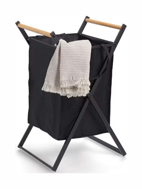 Zeller Laundry Basket Fabric Collapsible 37x40x67cm Black