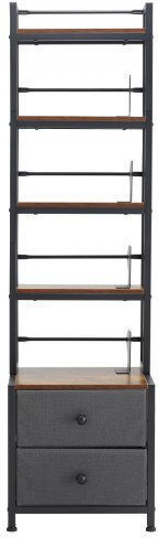 Living Room Cabinet Made of Black Metallic 40x30x143.5cm