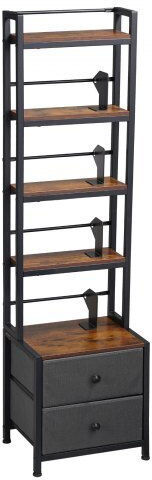 Living Room Cabinet Made of Black Metallic 40x30x143.5cm
