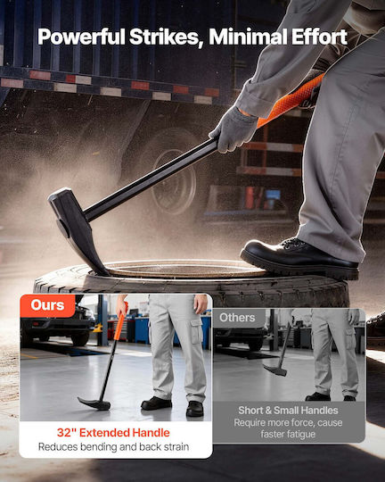 Bead Separator Wedge Tire Rim Vevor Handle 810 Mm Tire Hammer Duckbill Heavy Duty Bead Separation Tool & Iron Duckbill Cast Iron Head Motorcycles Cars Buses Trucks ATV UTV Tractors