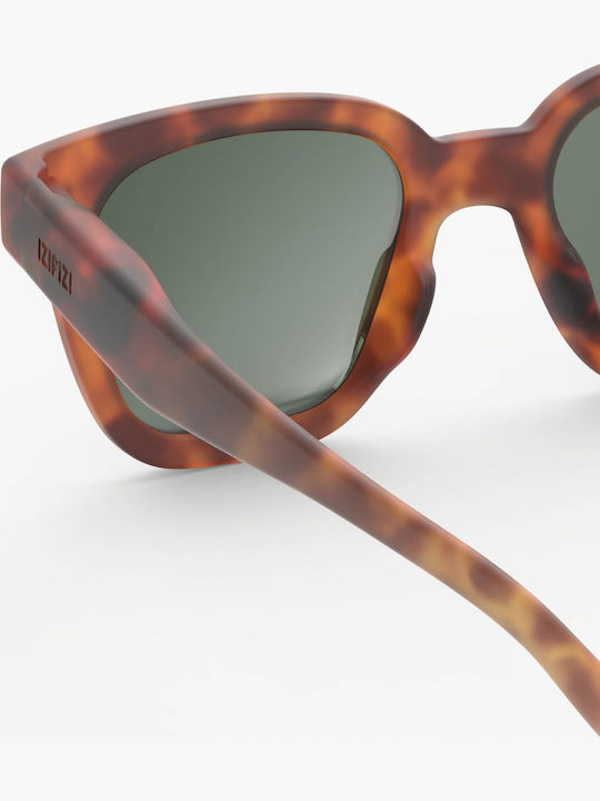 Izipizi Τετράγωνα Παιδικά Γυαλιά Ηλίου με Polarized Φακό Καφέ για 7-11 Ετών