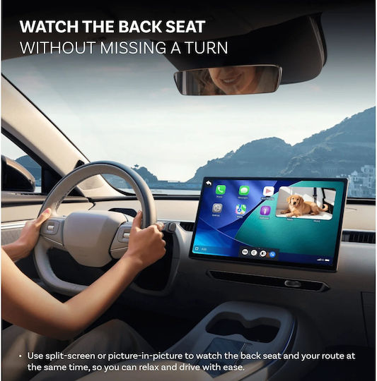 Ottocast Adaptor Multimedia Wireless 2-în-1 Carplay Android Auto Monitor Video Pentru Bebeluși 1080p Plug Play Negru