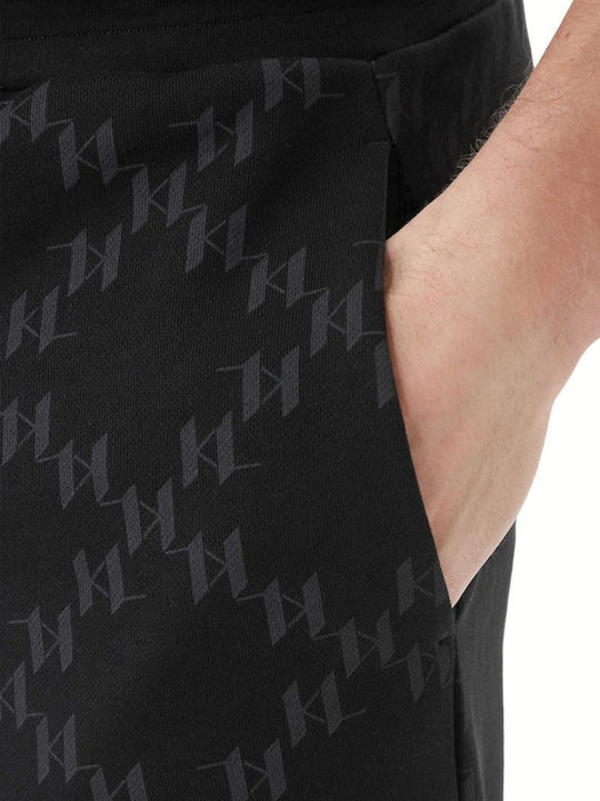 Logo Sports Men's Black Shorts