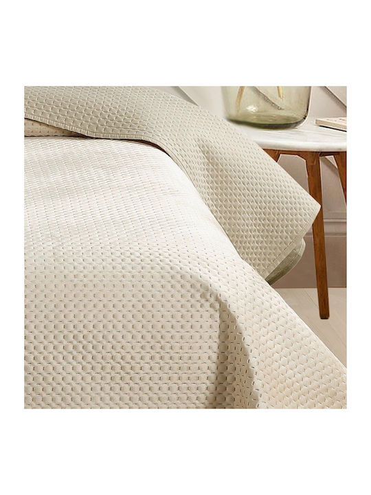 Melinen Omnia Σετ Κουβερλί Μονό από Πολυεστέρα Greige 160x240cm