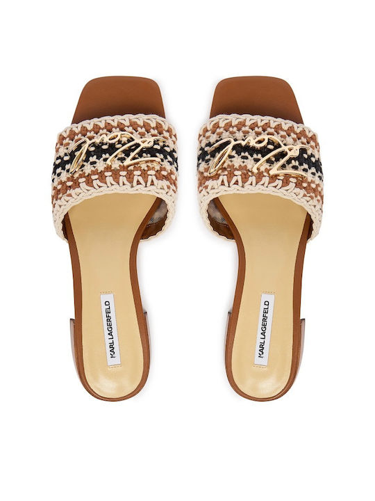 Damen Flache Sandalen Beige