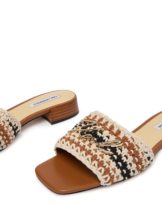 Damen Flache Sandalen Beige