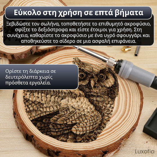 Professional Pyrography Soldering Set 110 Pieces Lcd Digital Display Adjustable Temperature