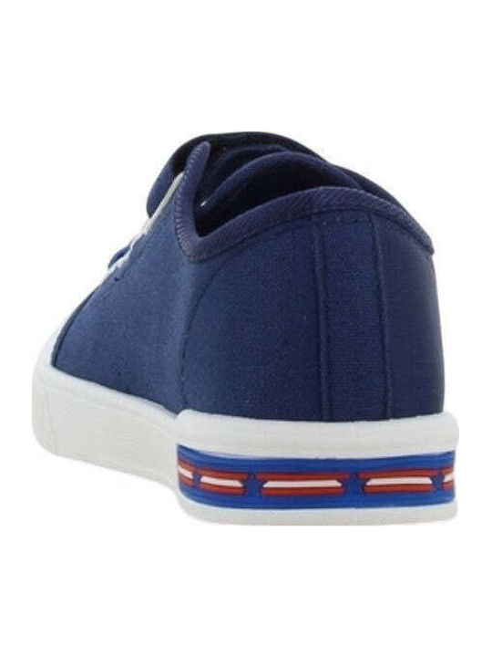 Kids Sneakers Anatomic with Hoop & Loop Closure & Lights Blue