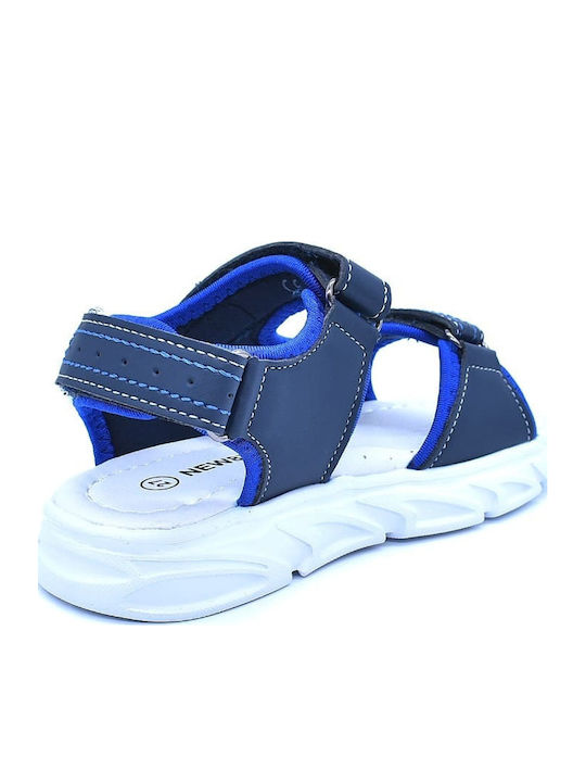 Kindersandalen Anatomisch mit Bügel- und Schleifenverschluss mit Lichtern Blau