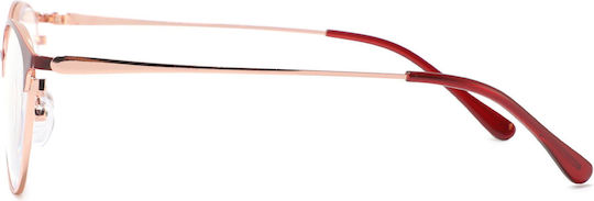 Martinez Carmina Lesebrillen +2.50 in Gold Farbe
