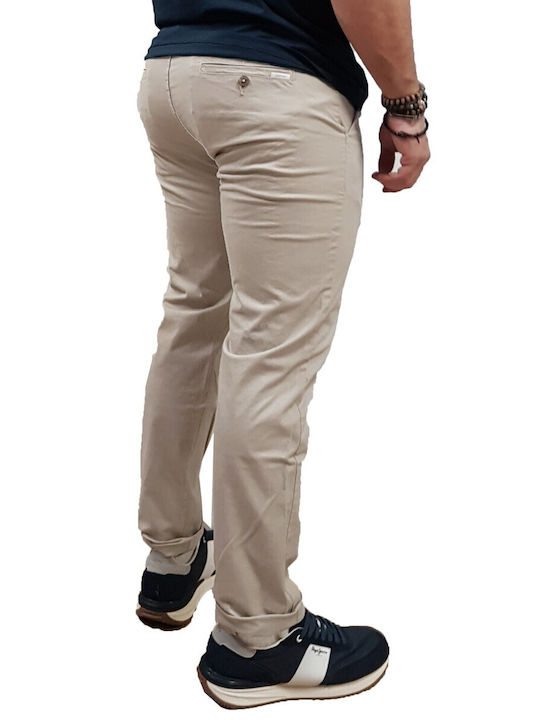 Chino Elastic Trousers in Slim Fit Ice Grey