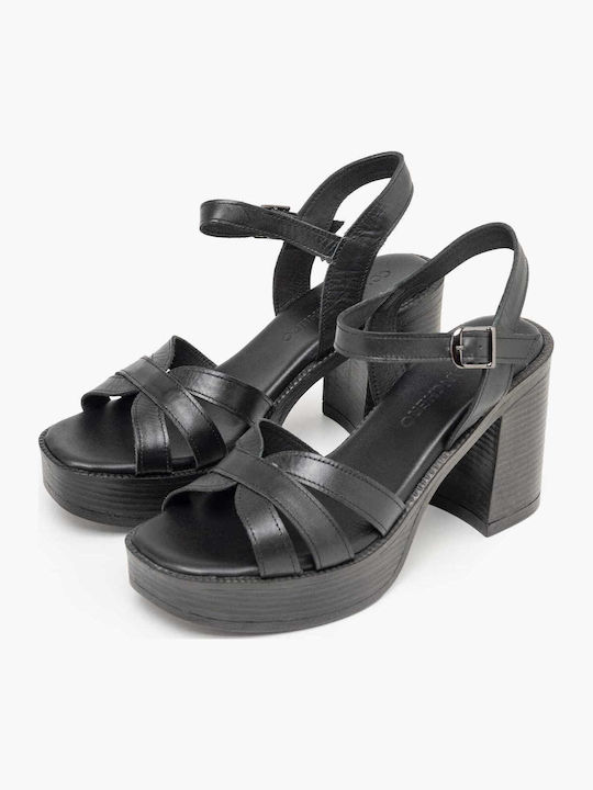 Leather Black Sandals