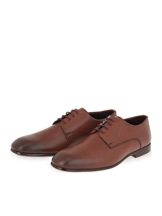 Leather Men's Moccasins in Tabac Brown Colour