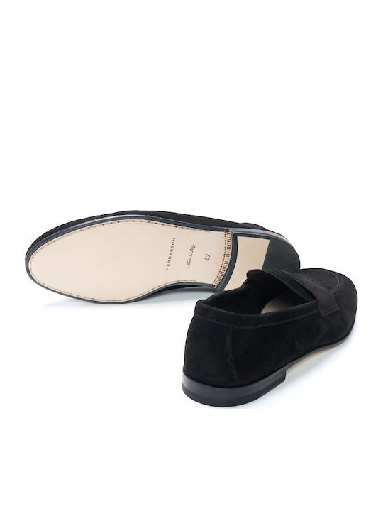 Suede Ανδρικά Loafers σε Μαύρο Χρώμα