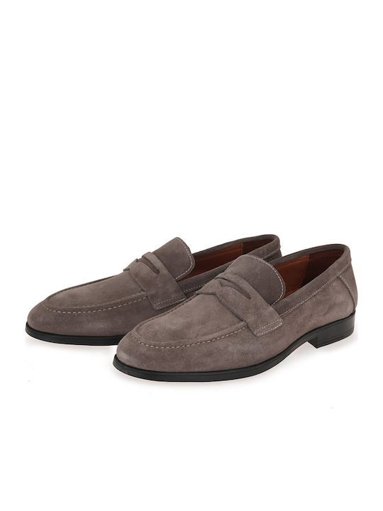 Suede Ανδρικά Loafers σε Καφέ Χρώμα