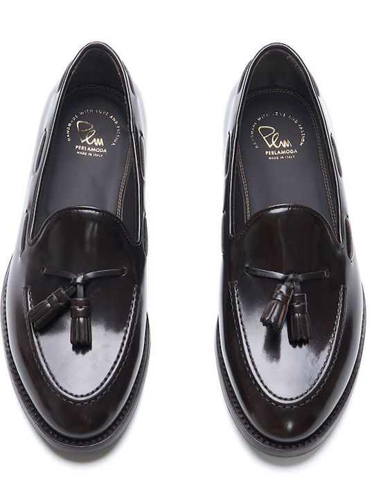 Δερμάτινα Ανδρικά Loafers σε Καφέ Χρώμα