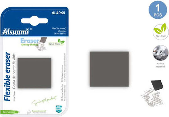 Alsuomi Γόμα Σχεδίου Flexible Μαύρη