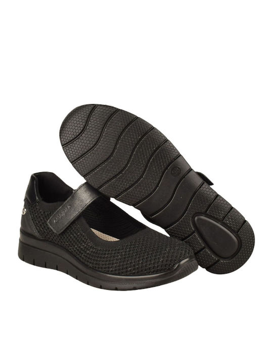 Анатомични Дамски Slip-On Платнени Черни