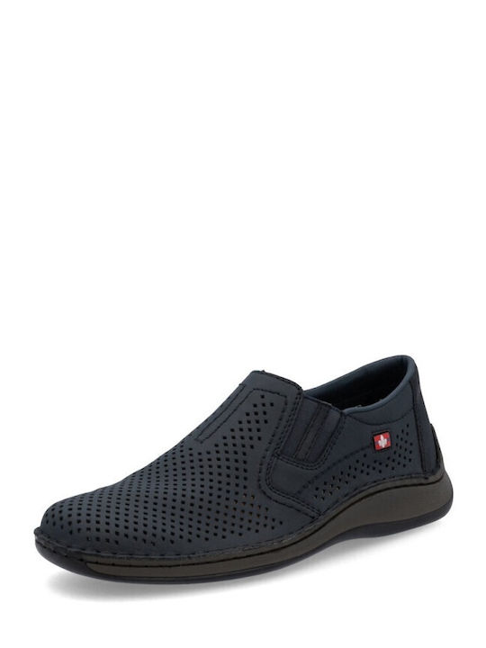Herren Freizeitschuhe Leder Blau
