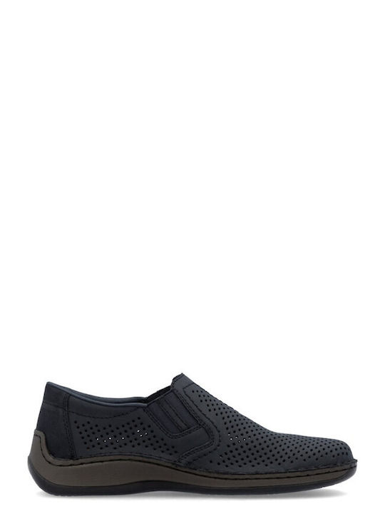 Herren Freizeitschuhe Leder Blau