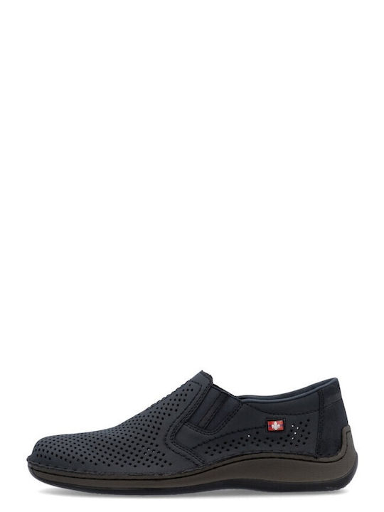 Herren Freizeitschuhe Leder Blau