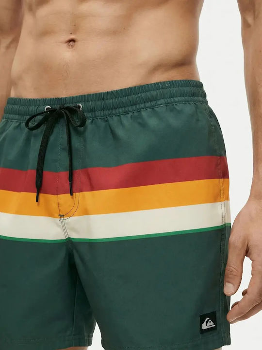 Everyday Men's Swim Shorts Green with Patterns